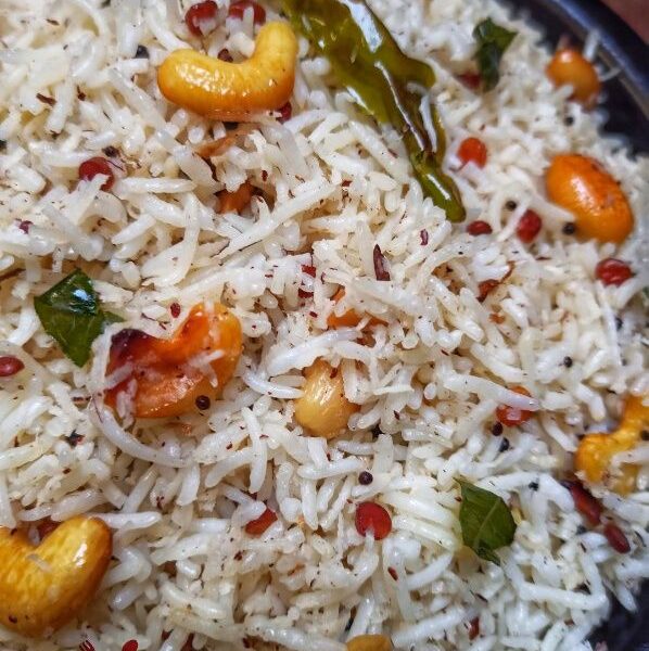 How to make coconut rice _ coconut rice recipe _ nariyal chawal