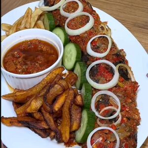 Grilled Croaker Fish & Plantain