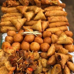Small Chops (Puff Puff & Peppered Meat)