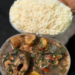 Pepper Soup & White Rice