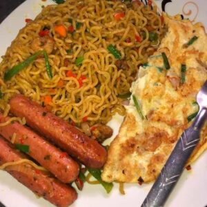 Noodles & Egg (Fried or Boiled – 3 eggs)